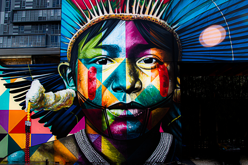 Wynwood street art alley — murals competing for color and scale